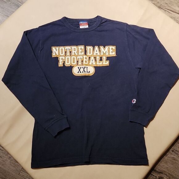 Notre Dame Footbal XXL L/S T-shirt Small - Picture 1 of 7